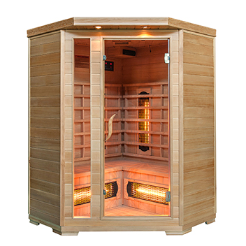 Mini Corner Style 2-3 People Lighting Infrared Sauna LM-E2G