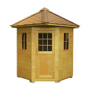 Corner Style 4-5 People Outdoor Far Infrared Sauna LM-H04