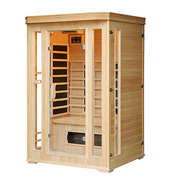 2 people wooden infrared sauna house computer control panel sauna